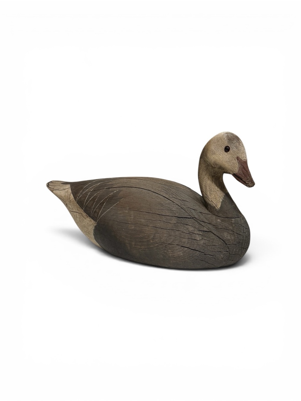 Vintage Robert Capriola Signed Wood Goose Decoy Hand Carved Folk Art